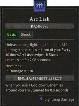 Diablo 4 Sorceress Build - Arc Lash Basic Skill