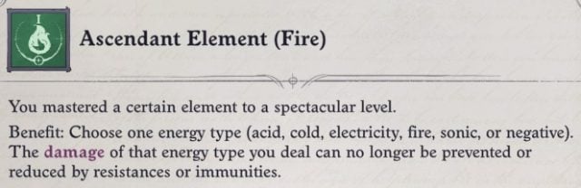 Ascendant Element (Fire) Mythic Feat Daeran Pathfinder Wrath of the Righteous Build