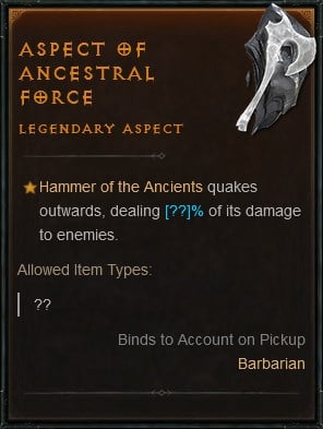 Aspect of Ancestral Force