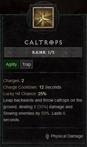 Diablo 4 Rogue Build - Caltrops Agility Skill to Slow Down Enemies