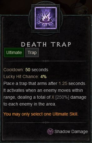 Diablo IV Build - Death Trap Ultimate Skill to Trap Enemies and Deal Shadow Damage