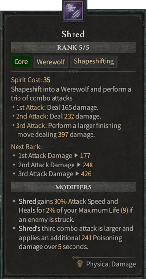 Diablo 4 Werewolf Druid Build - Shred