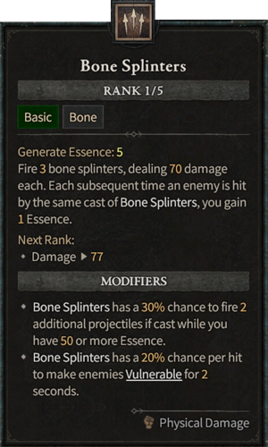 Diablo 4 Necromancer Build - Bone Splinters