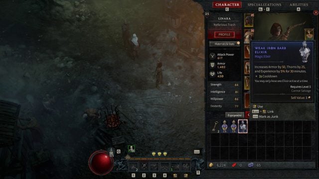 Diablo IV Beta Beginner Guide - Consuming Elixirs to Level Up