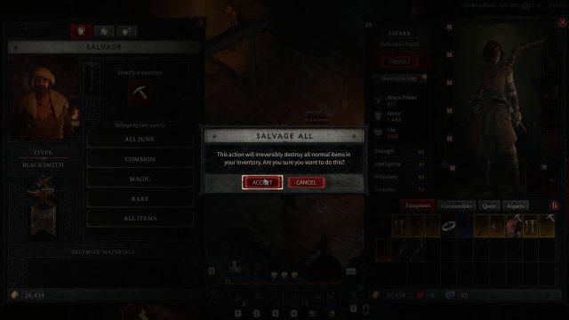 Diablo IV Beta Beginner Guide - Salvaging Items