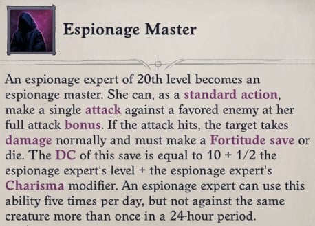 Espionage Master Ability Arueshalae Pathfinder Wrath of the Righteous Build