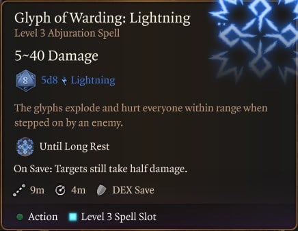 Glyph of Warding Lightning Spell