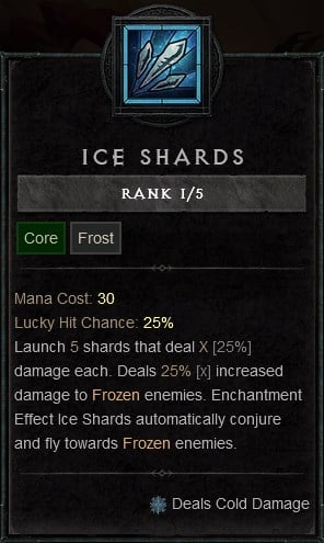 Diablo 4 Sorc Build - Ice Shards Core Skill to Deal Huge Cold Damage