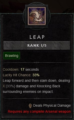 Diablo 4 Barbarian Build - Leap Brawling Skill