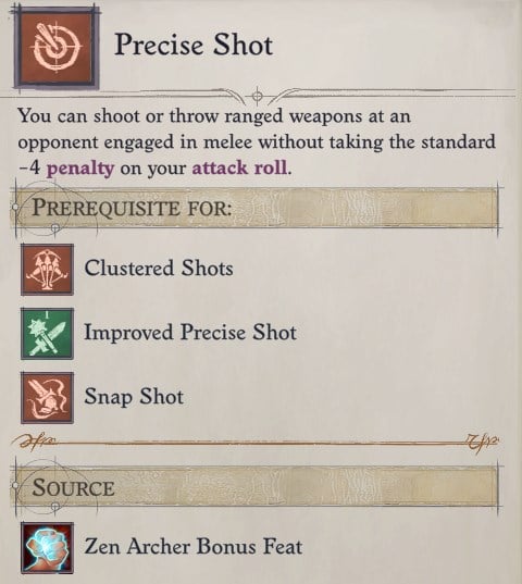 Precise Shot Pathfinder Wrath of the Righteous
