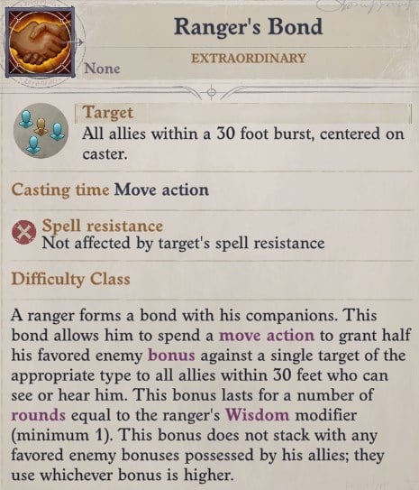 Ranger's Bond Ability Arueshalae Pathfinder Wrath of the Righteous Build