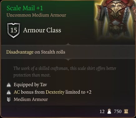 Scale Mail +1 Medium Armor