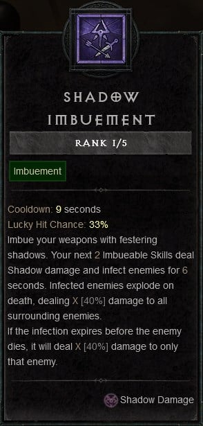 Diablo 4 Rogue Build - Shadow Imbuement Skill to Deal Shadow Damage