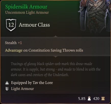 Spidersilk Armour